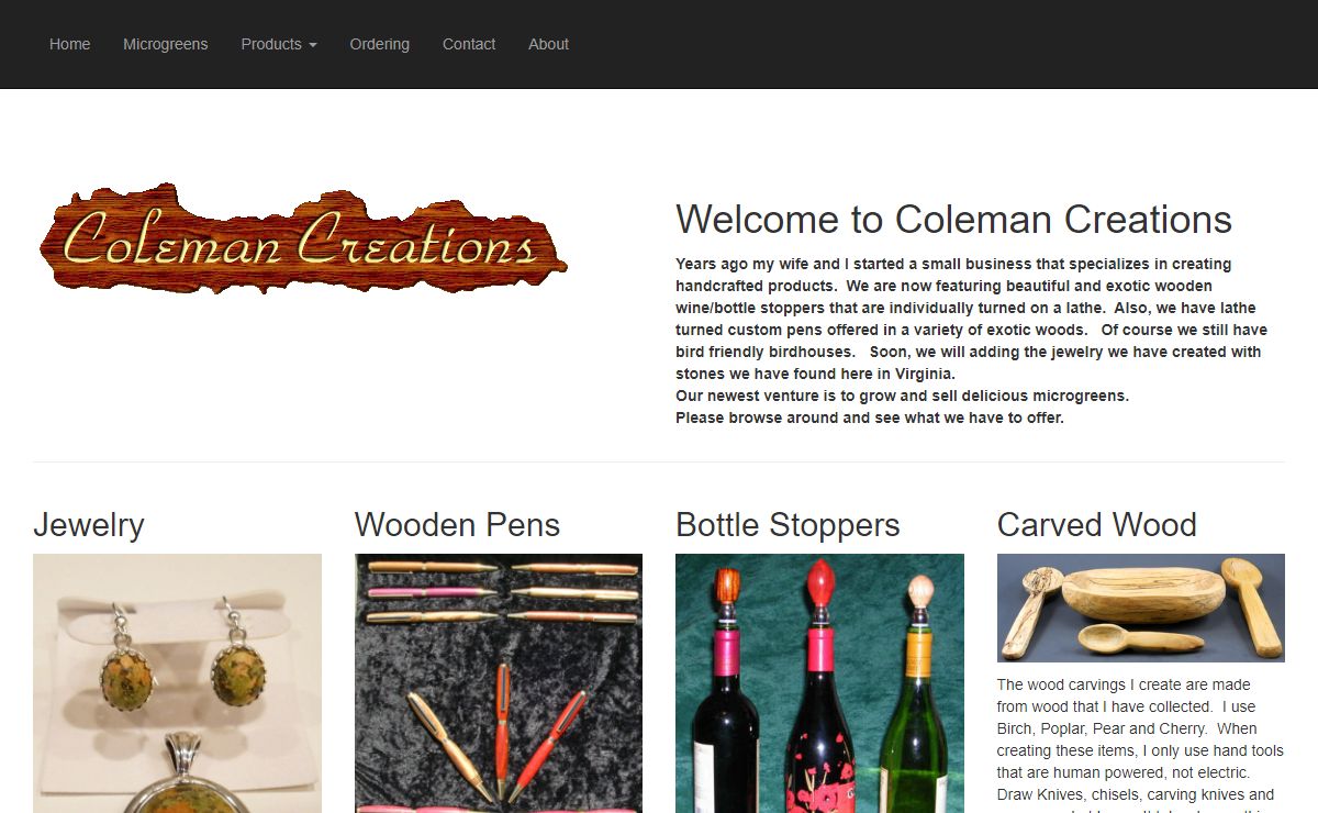 Coleman Creations - Home