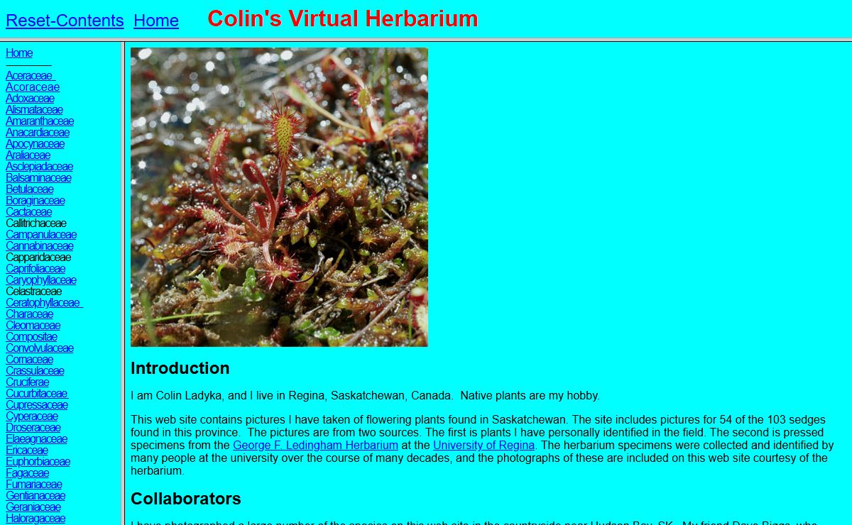 Colin's Virtual Herbarium