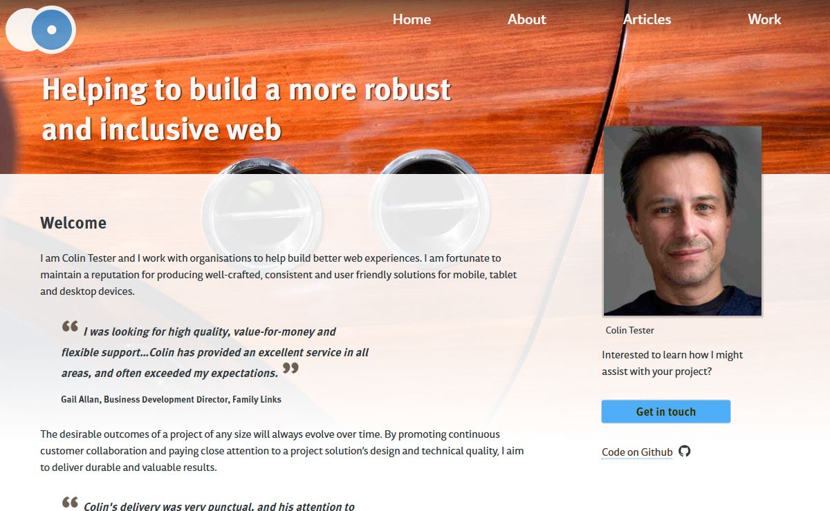 Colin Tester – Helping to build a more robust and inclusive web