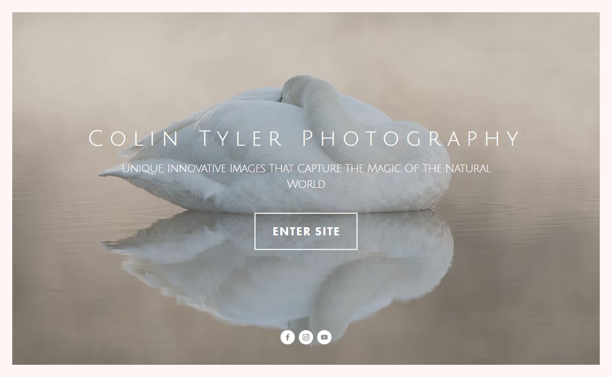 Welcome Page, unique and innovative images of the natural world.Colin Tyler Photography