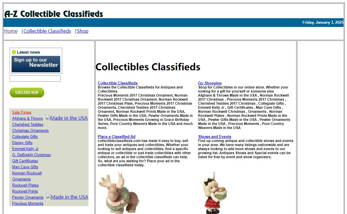 A-Z Collectibles Classifieds-The Place to Buy, Sell, & Trade Antiques & Collectibles