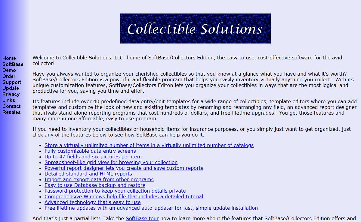 Collectible Solutions LLC: Software for everything you collect!