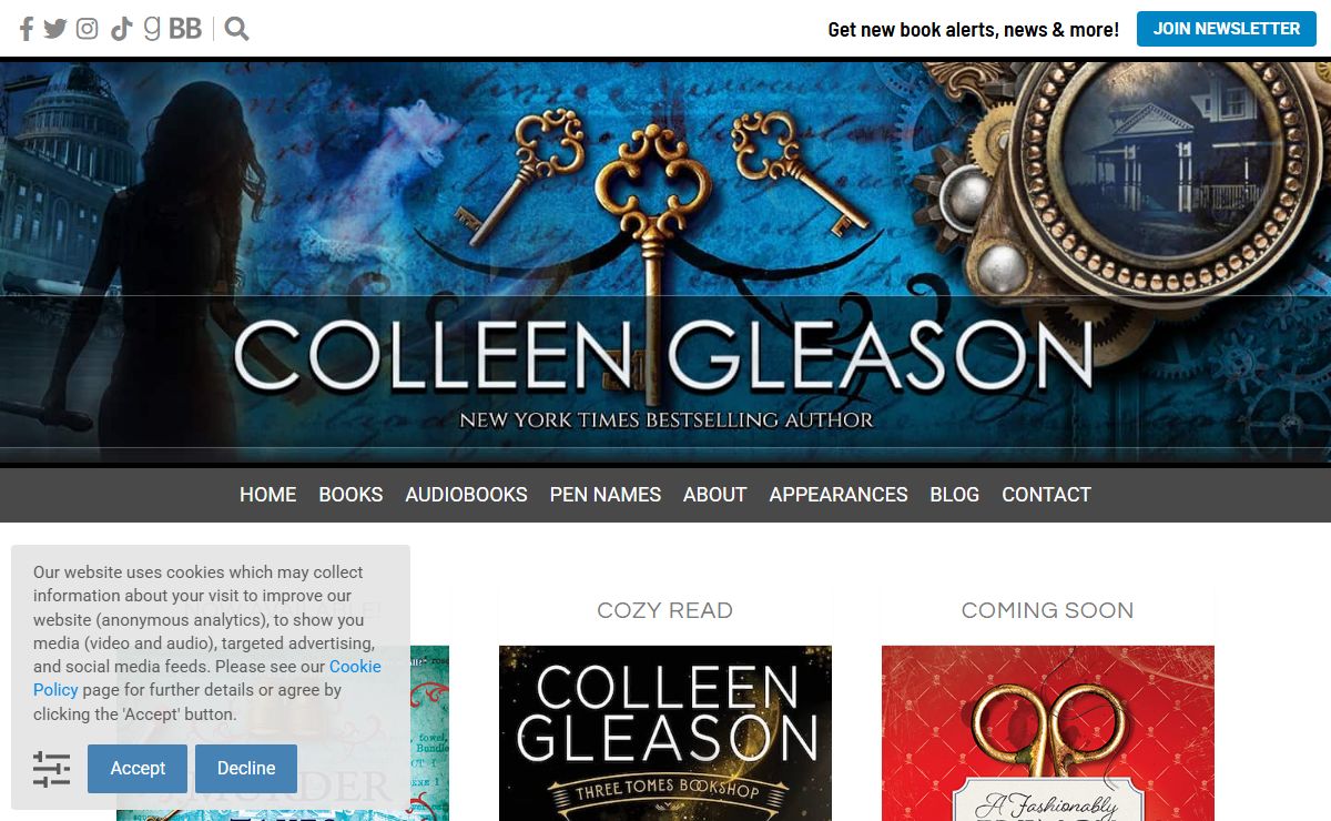 Author Colleen Gleason | Paranormal Romance, Historical Romance, Mystery, Suspense, YA