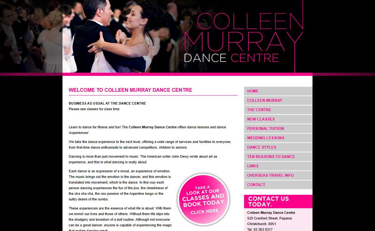 Learn to Dance in Christchurch, New Zealand at the Colleen Murray Dance Centre
