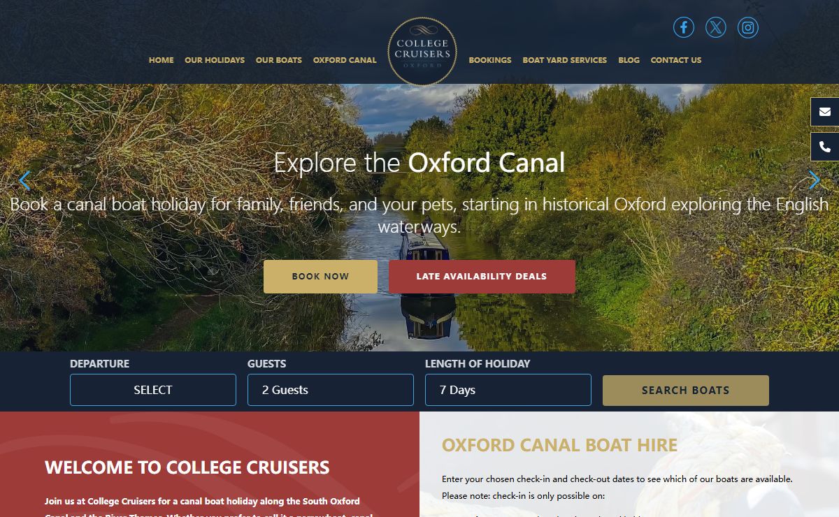 Oxford Boat Hire | Oxford Narrowboats | College Cruisers