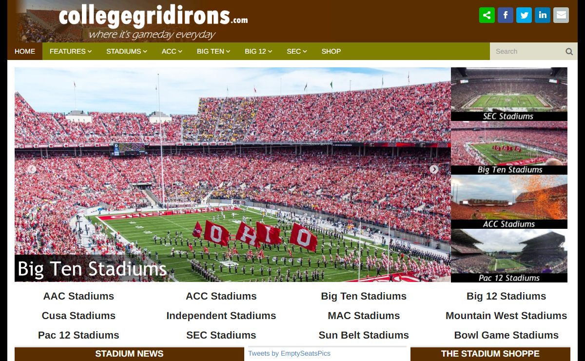 College Gridirons: Where it's gameday everyday