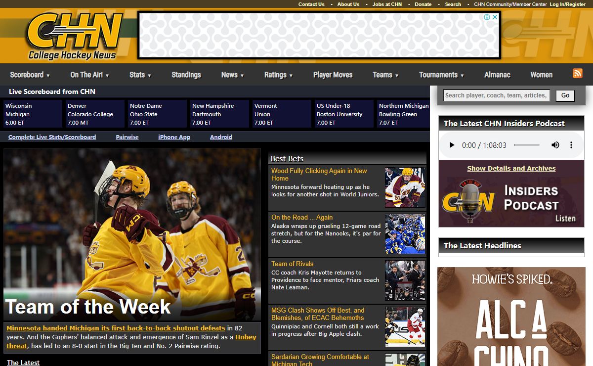 All the News and Much More : College Hockey News