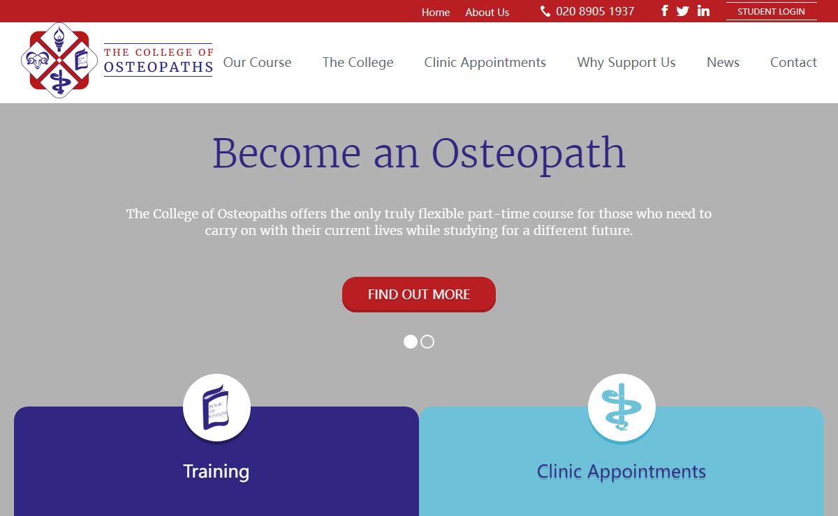 College of Osteopaths - Truly flexible osteopathy part-time courses.