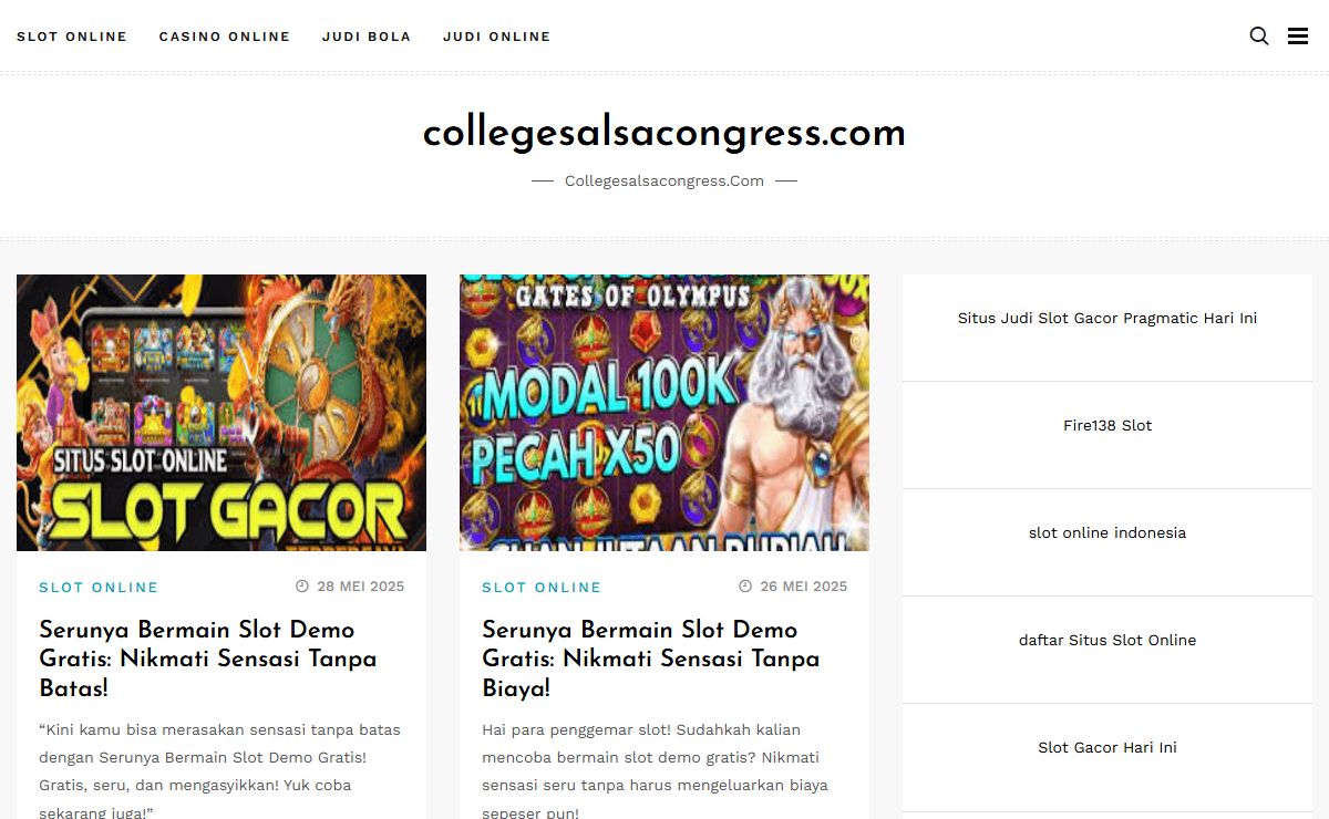 Collegesalsacongress: Pilihlah Situs Judi Online Terbaik Guna Keamanan Bermain