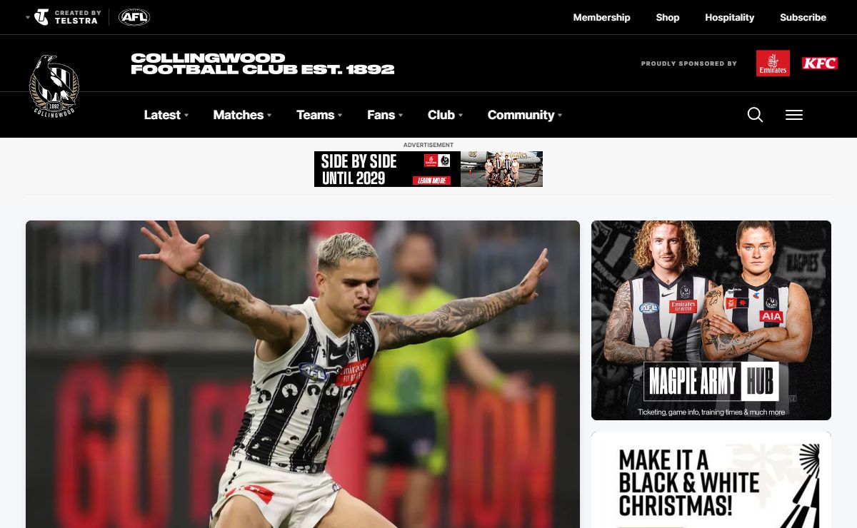 Official AFL Website of the Collingwood Football Club