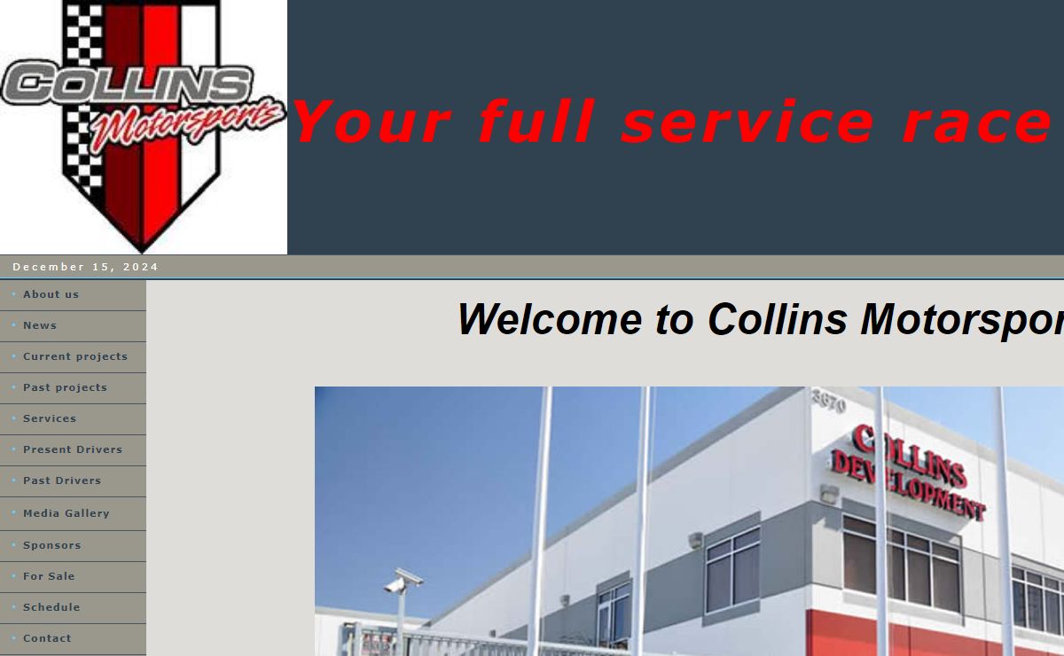 Collins Motorsports Welcome