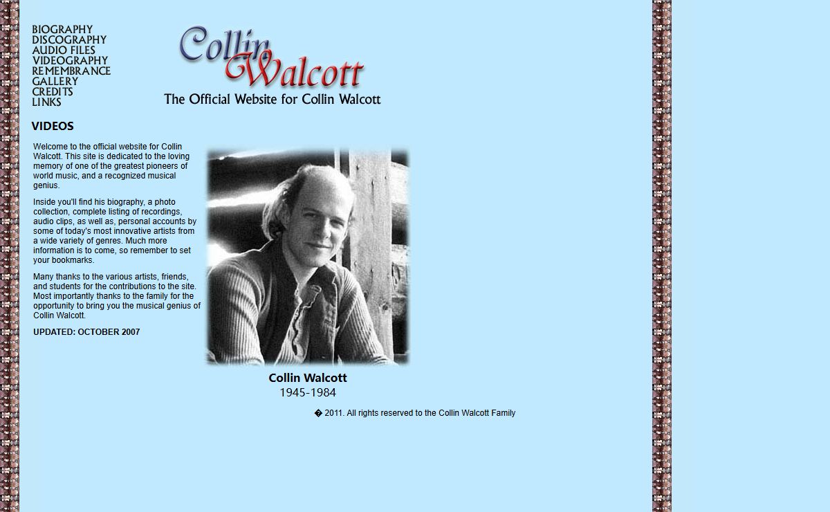 Collin Walcott: The Official Website