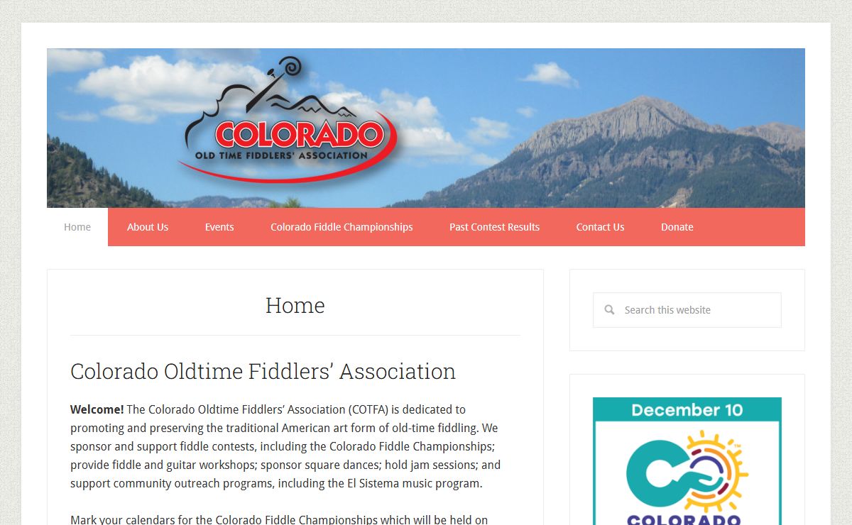 Home - Colorado Old Time Fiddlers' Association