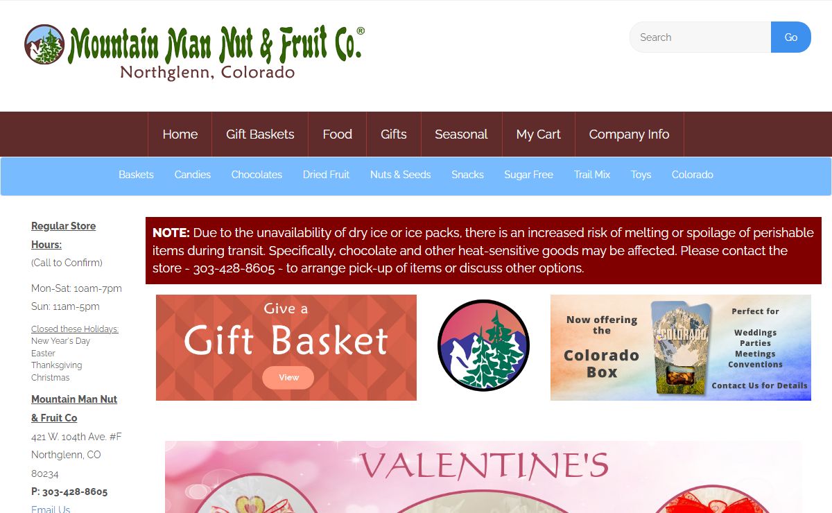 Colorado Gift Baskets/Mountain Man Nut & Fruit