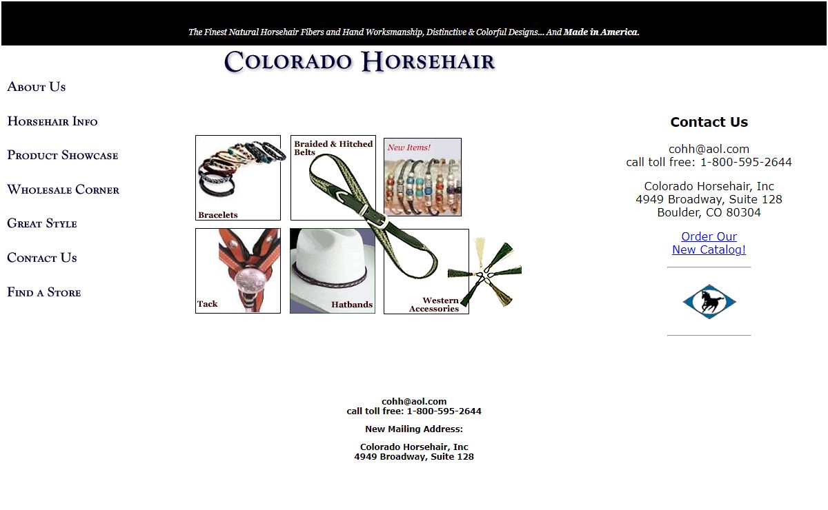 Colorado Horsehair - The Finest Natural Horsehair Fibers, Distinctive Designs