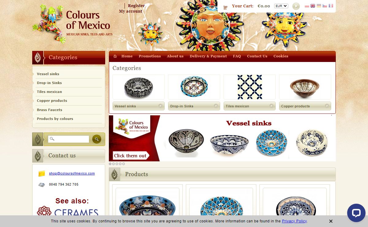 Colours of Mexico - Mexican sinks, Talavera tiles and copper sinks