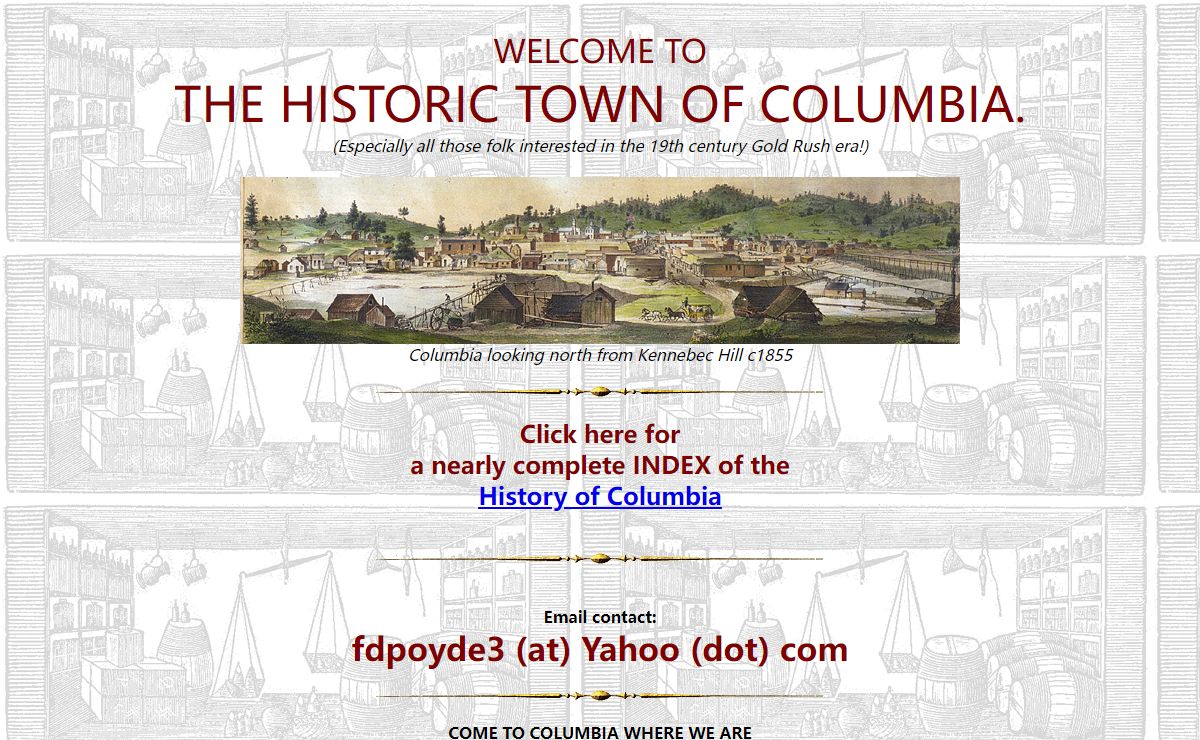 History of Columbia via Floyd D. P. Øydegaard