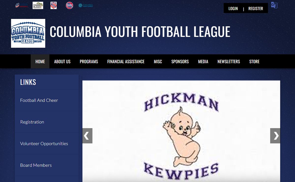 Columbia Youth Football League > Home
