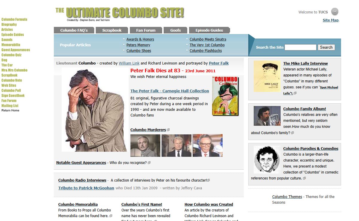 The Ultimate Lieutenant Columbo Site