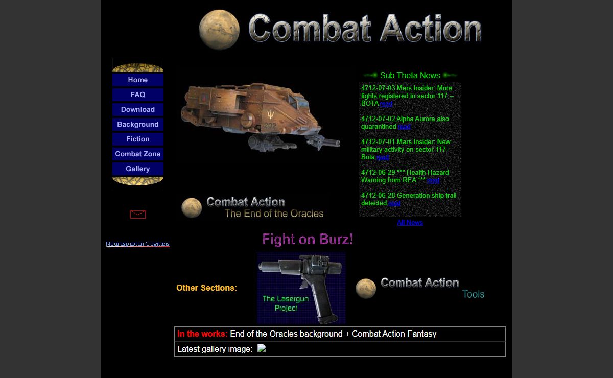 Combat Action - Home Page
