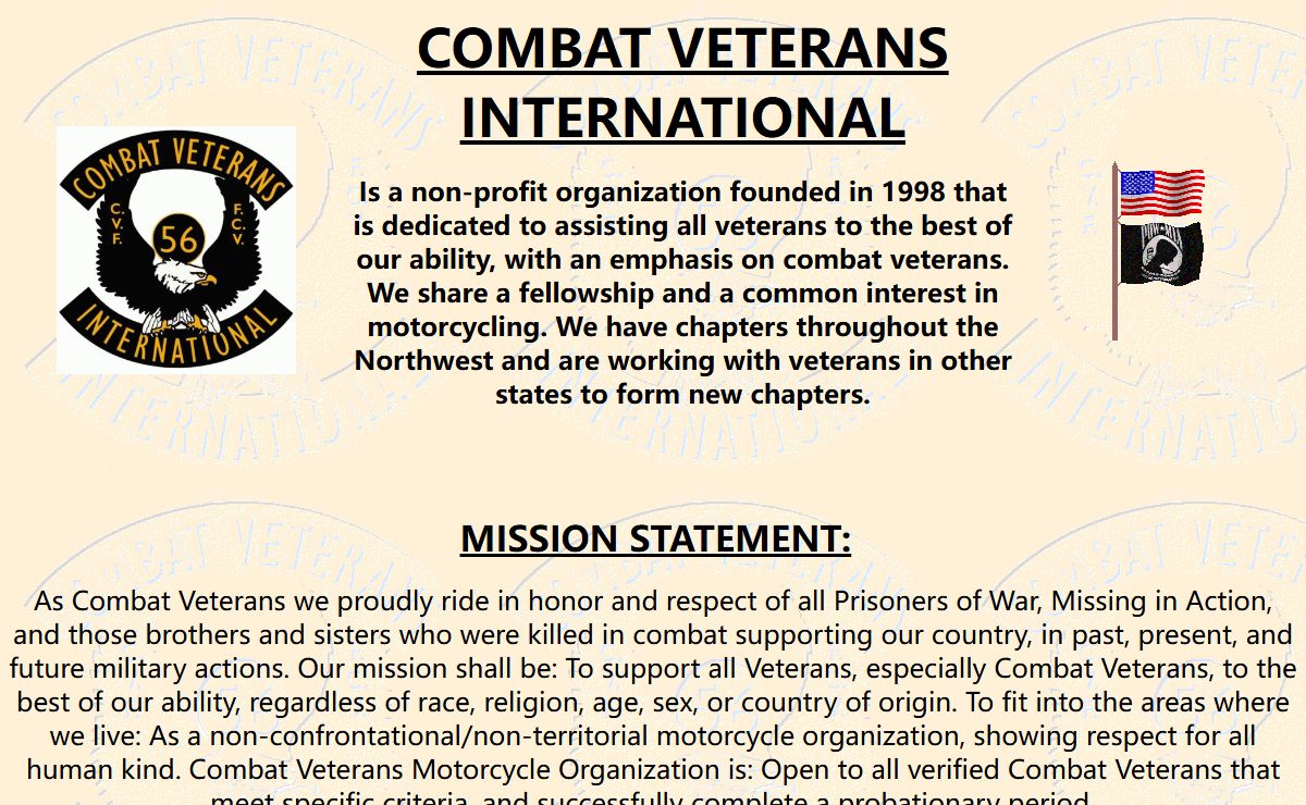 <u>Combat Veteran's International</u>