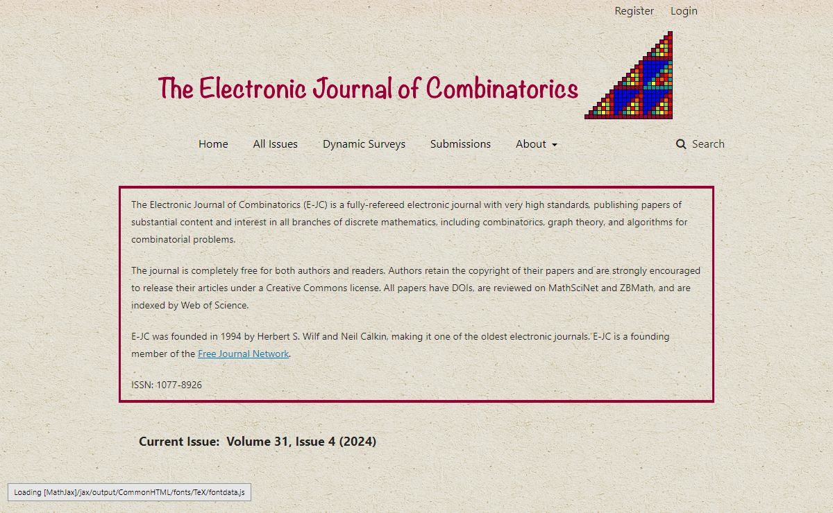 The Electronic Journal of Combinatorics