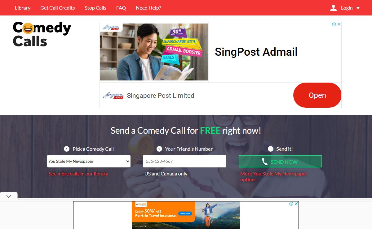 ComedyCalls.com - Send free prank calls to your friends!