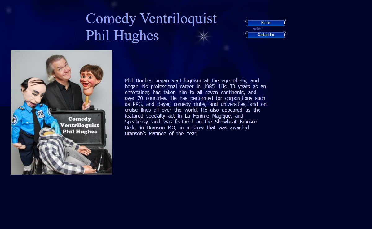 Comedy Ventriloquist Phil Hughes Home