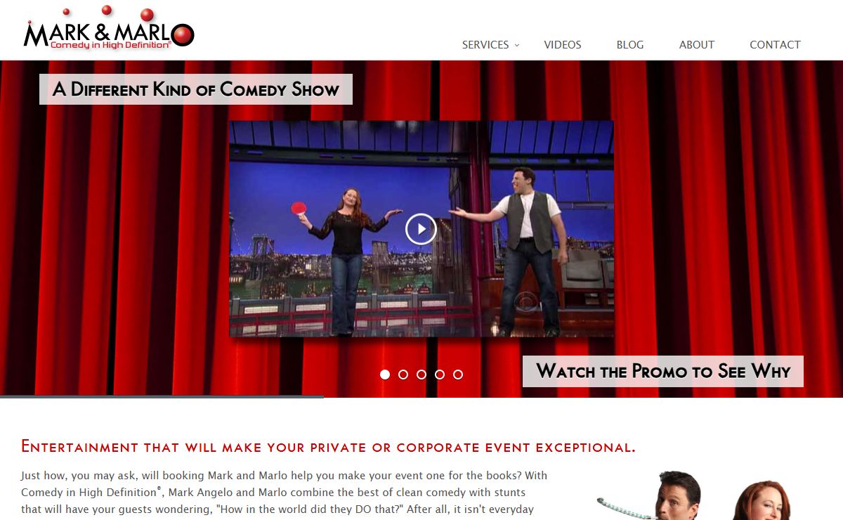 Event Entertainers, Clean Comedians - Mark Angelo & Marlo