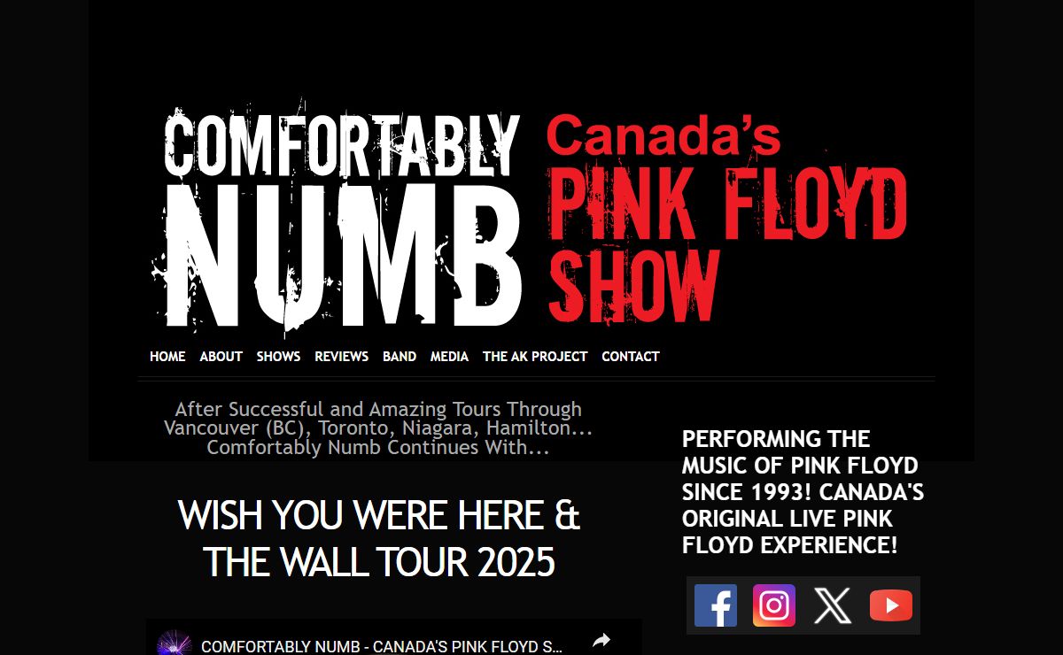 Comfortably Numb - Canada's Pink Floyd Show (Official Site)