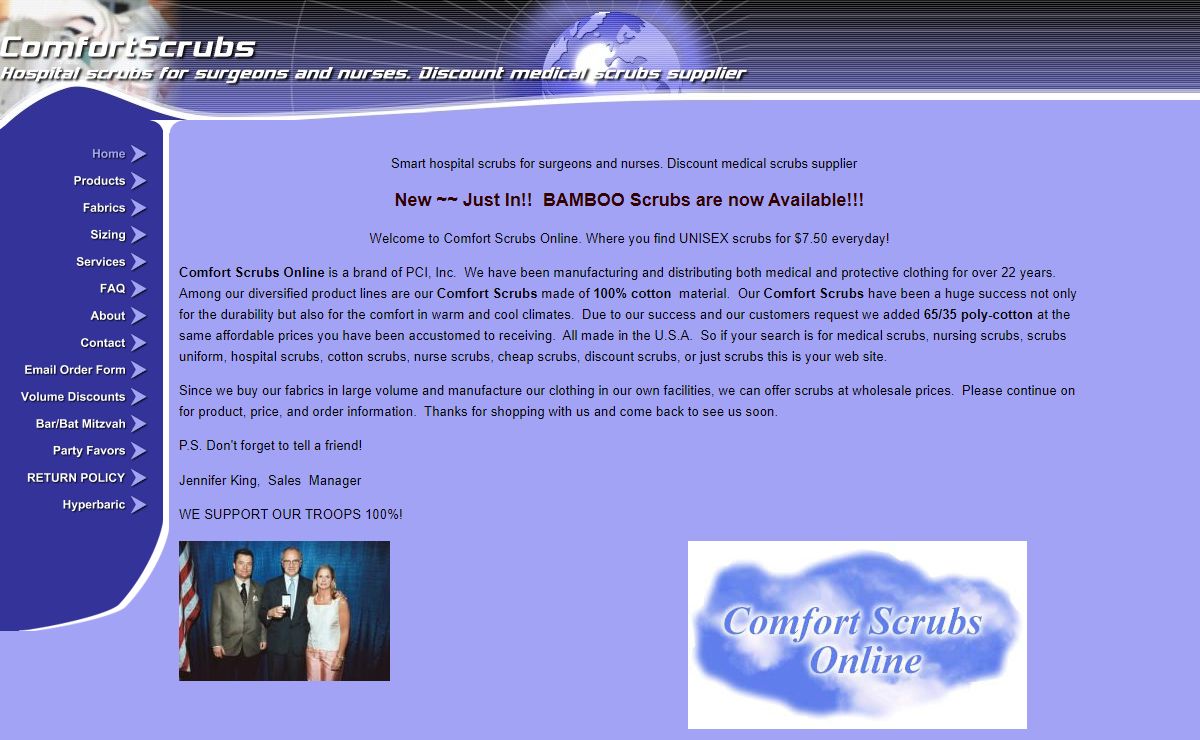 comfortscrubs.com - hospital scrubs for surgeons and nurses. Discount medical scrubs supplier - Home