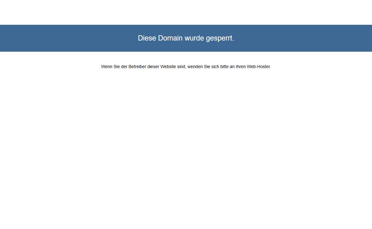 Domain gesperrt