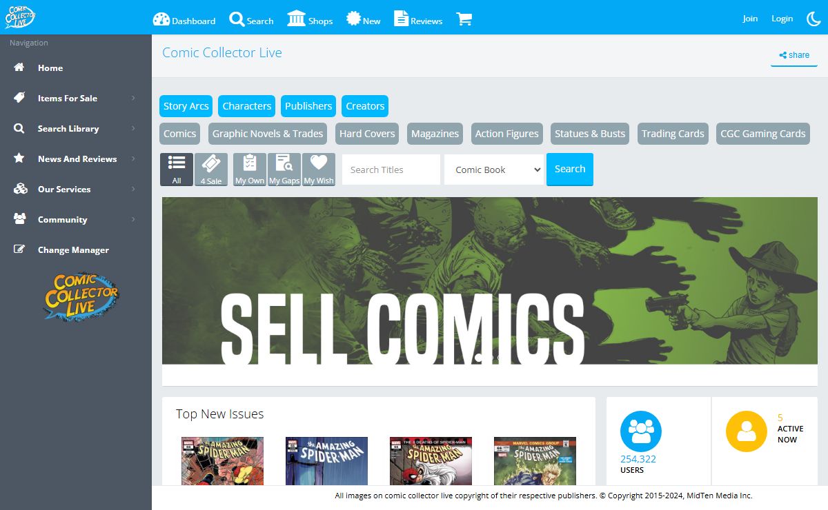 Comic Collector Live - Buy, Sell, Organize Comic Books, Action Figures, Comic Art, and More