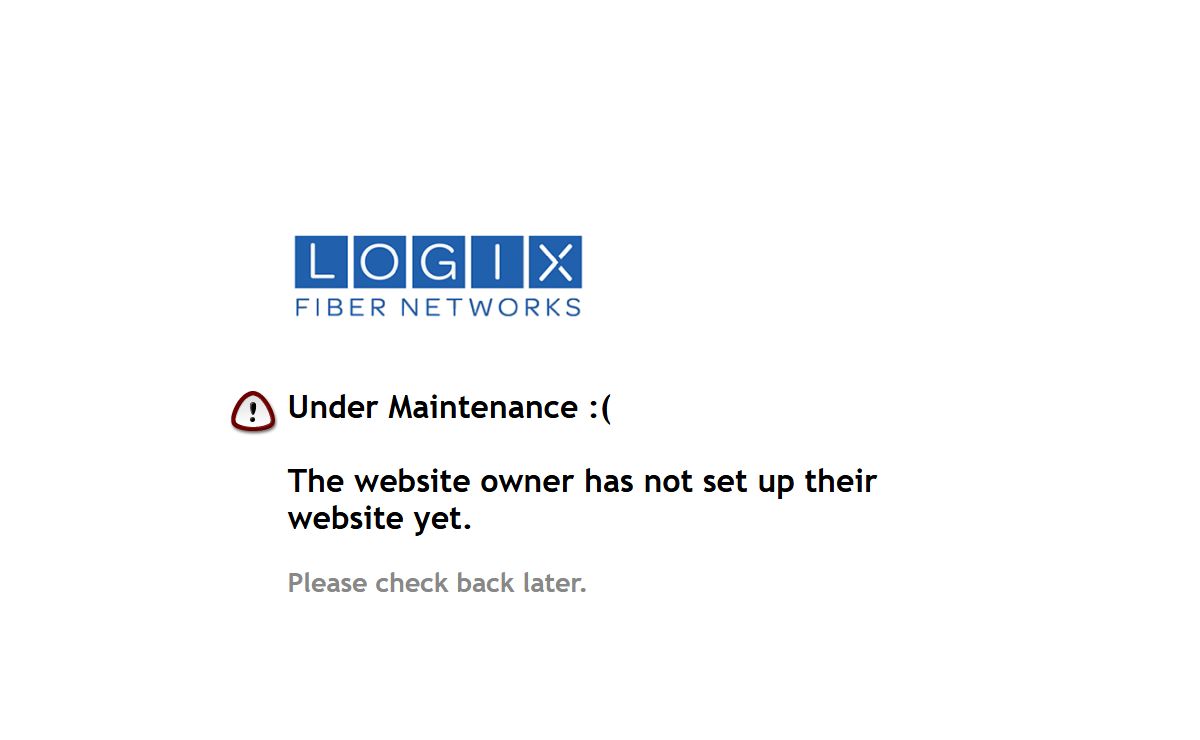 Website Not Setup Yet or Under Maintenance