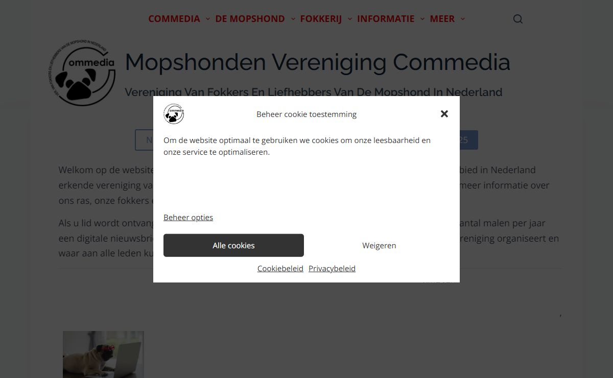 Mopshonden Vereniging Commedia