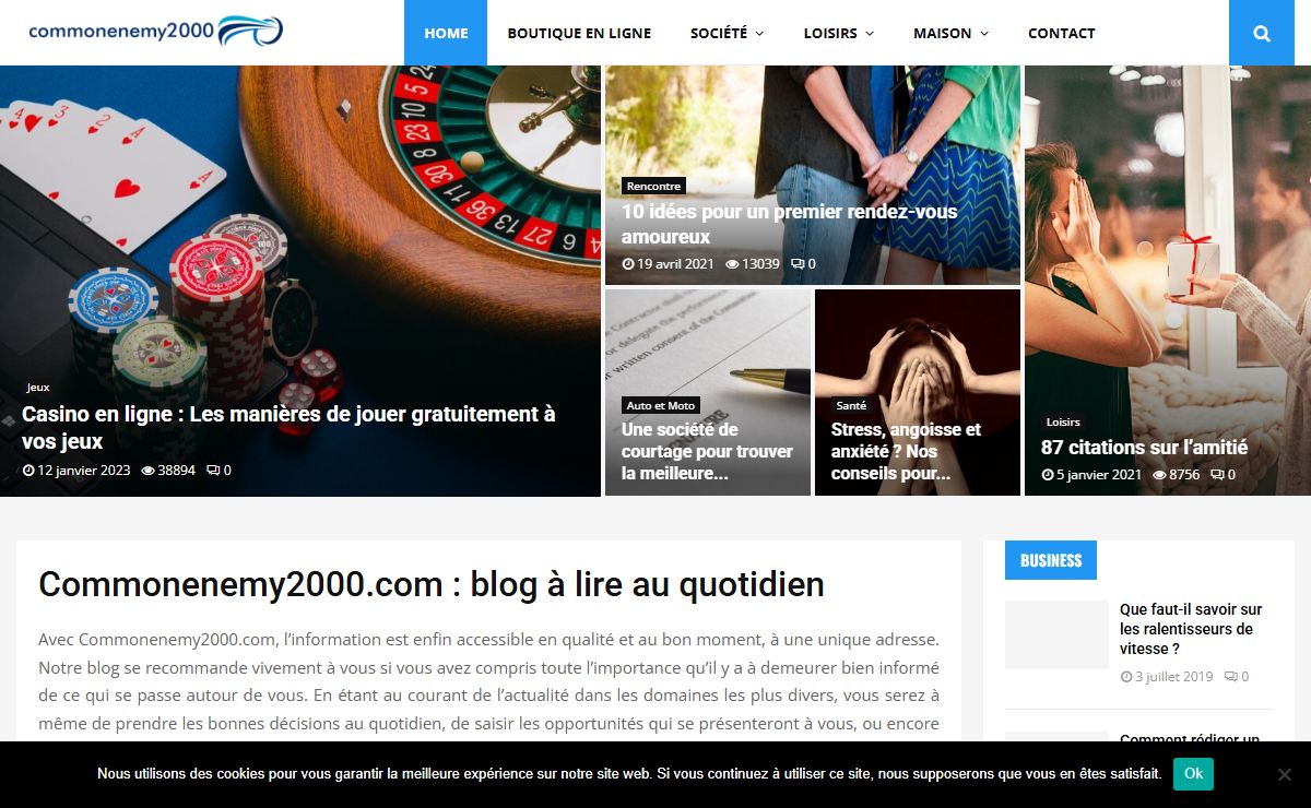 Commonenemy2000.com, votre blog de news