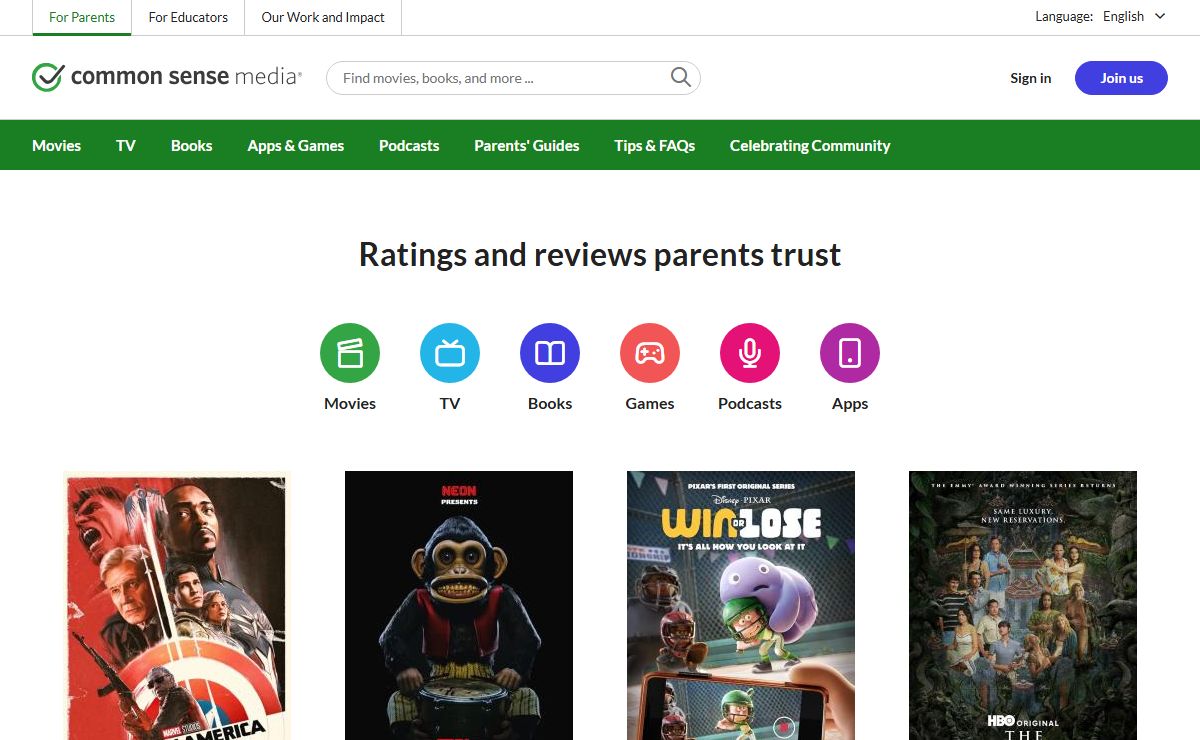Common Sense Media: Age-Based Media Reviews for Families | Common Sense Media