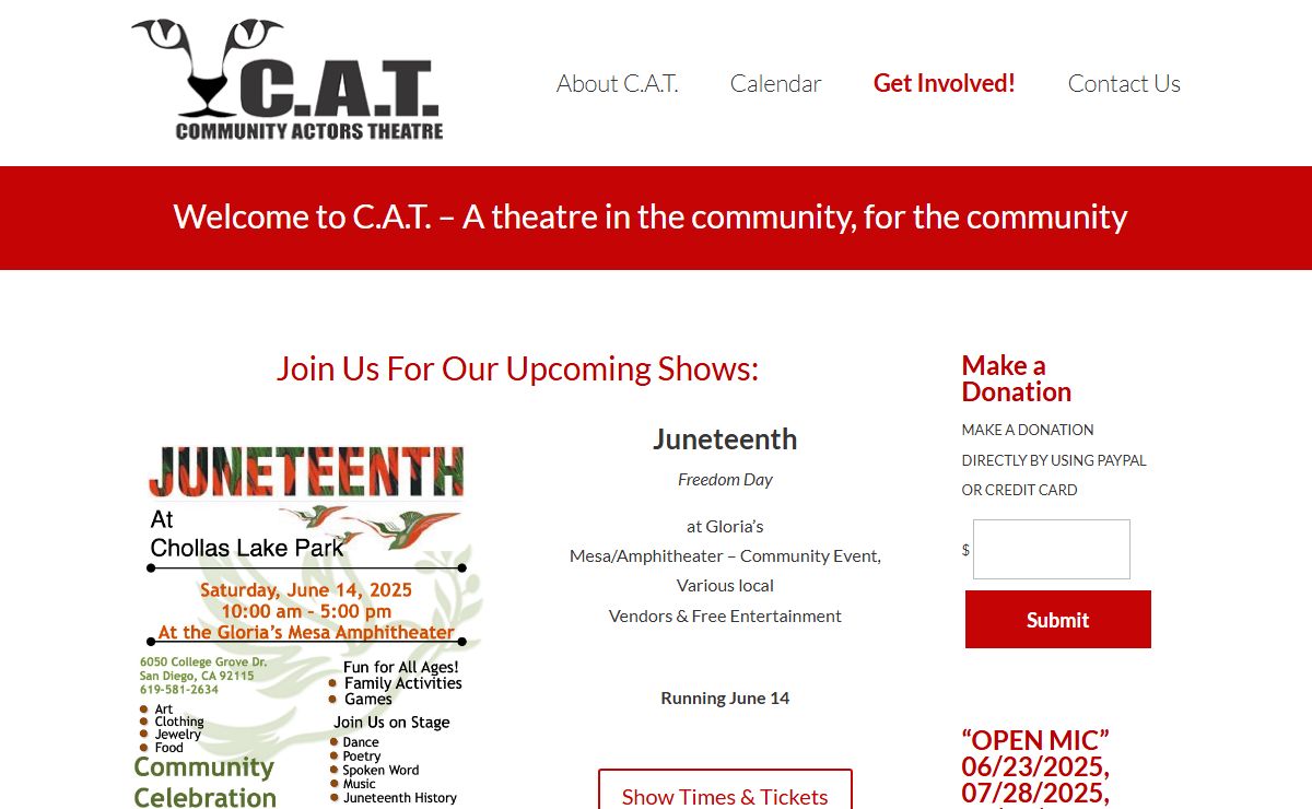 Home - C.A.T. Community Actors Theatre
