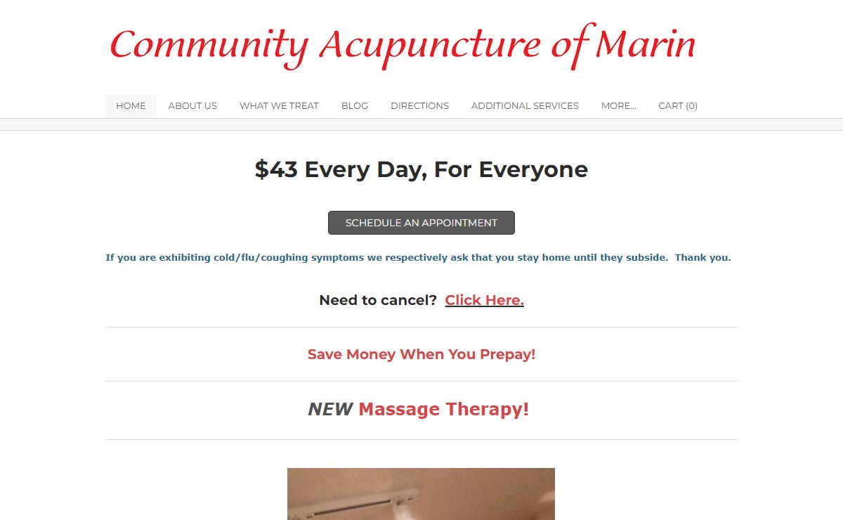 Community Acupuncture of Marin - Community Acupuncture of Marin - CAM is the Best Affordable Acupuncture treating Marin County