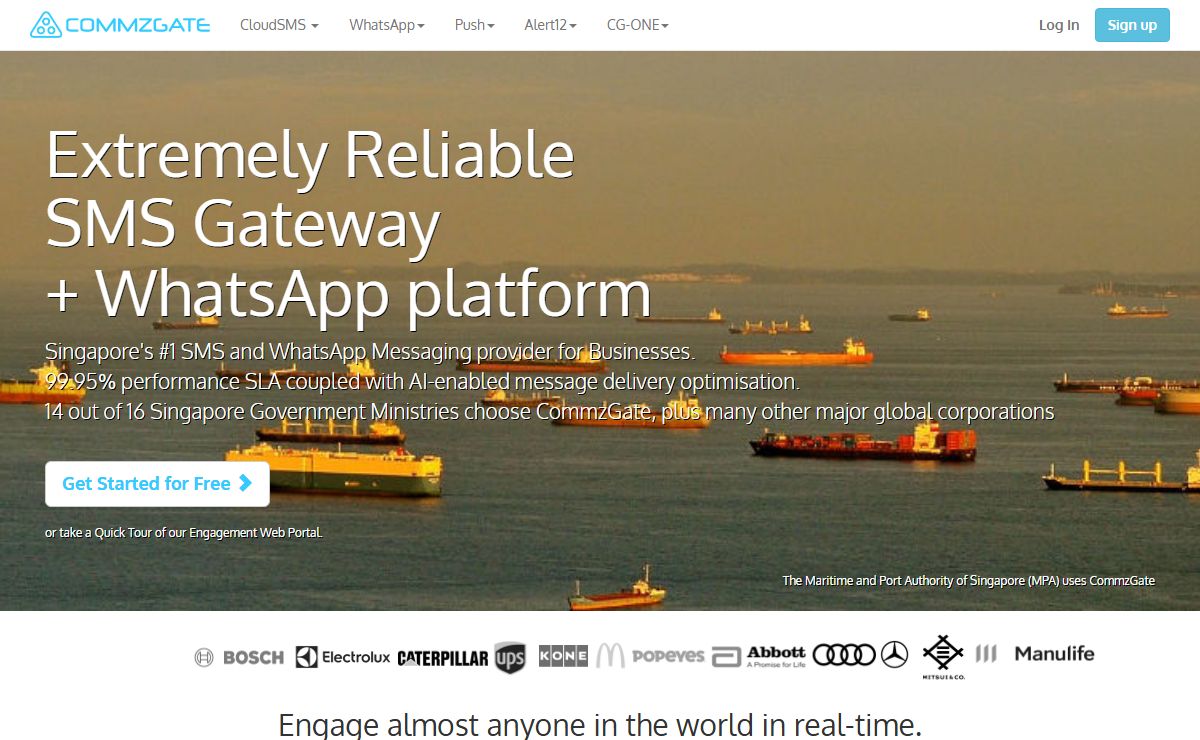 CommzGate SMS Gateway built for Singapore, offical WhatsApp platform