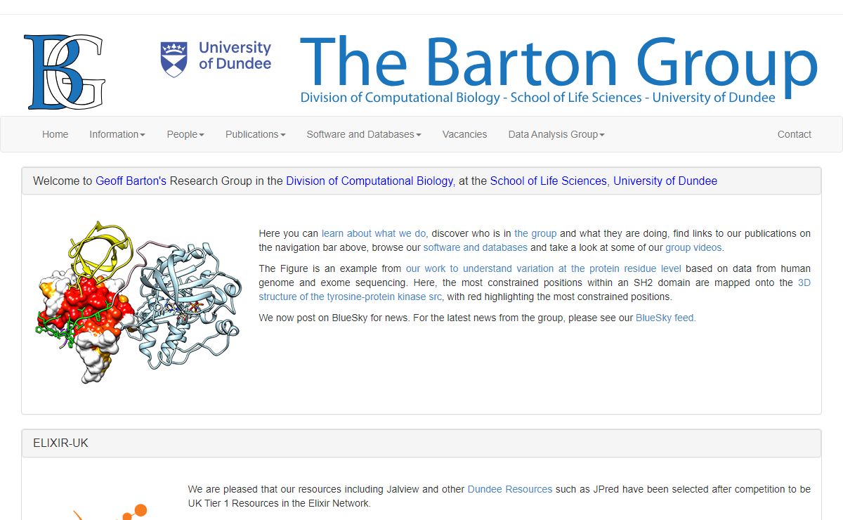 The Barton Group | Bioinformatics Research | Division of Computational Biology | School of Life Sciences | University of Dundee