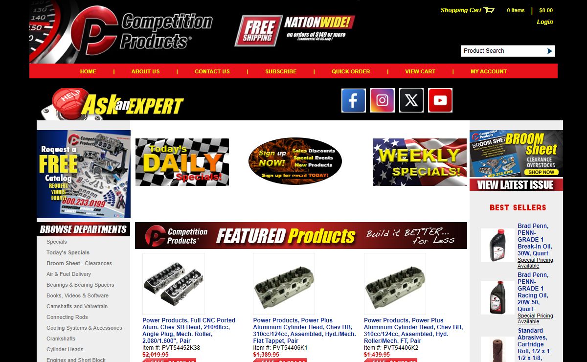 Competition Products - Performance Engine Parts, Racing Engine Parts and Accessories