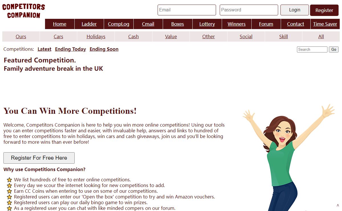 UK Competitions, Enter Faster and Win More with Competitors Companion.