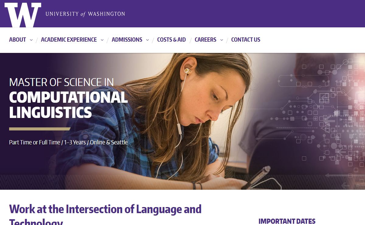 UW Computational Linguistics Master's Degree - Online & Seattle