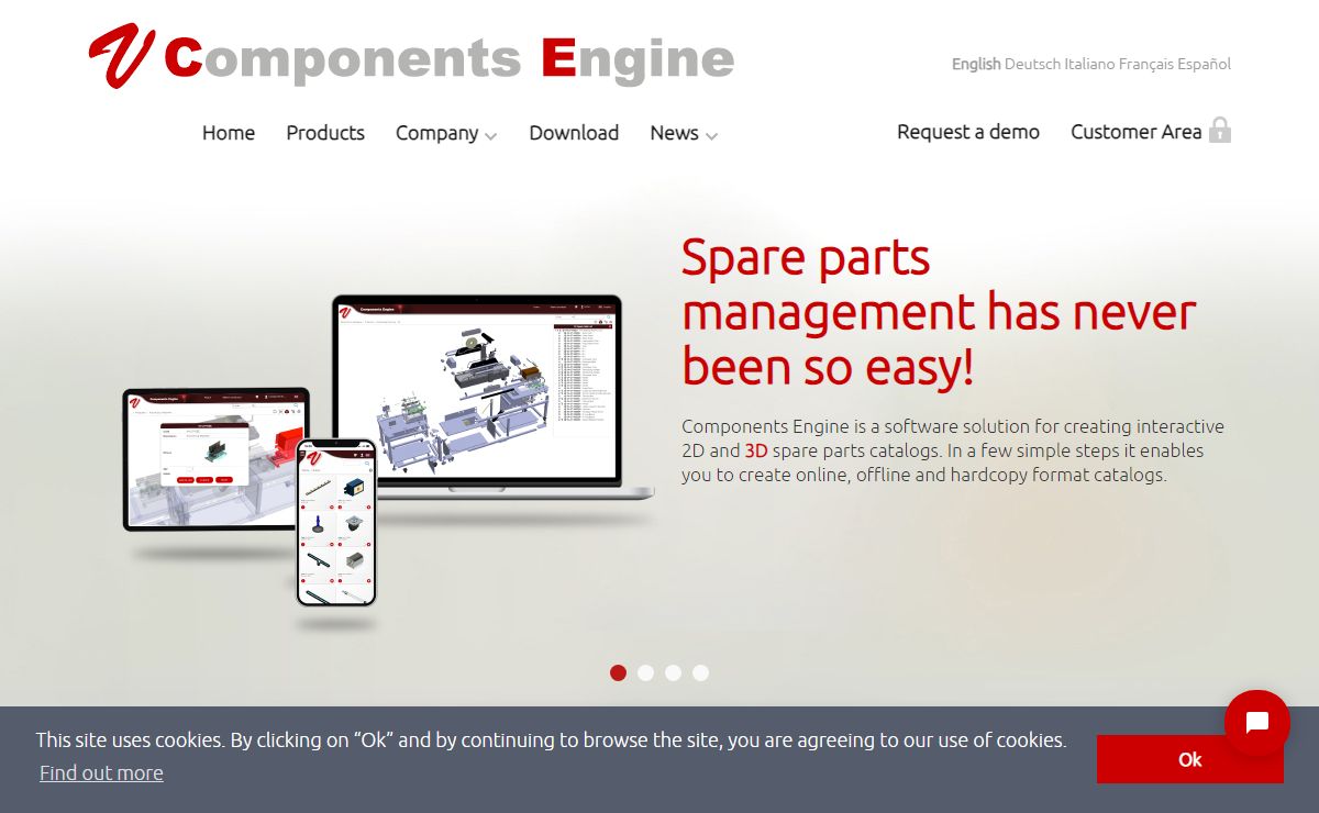 Components Engine, spare parts software to create interactive catalog