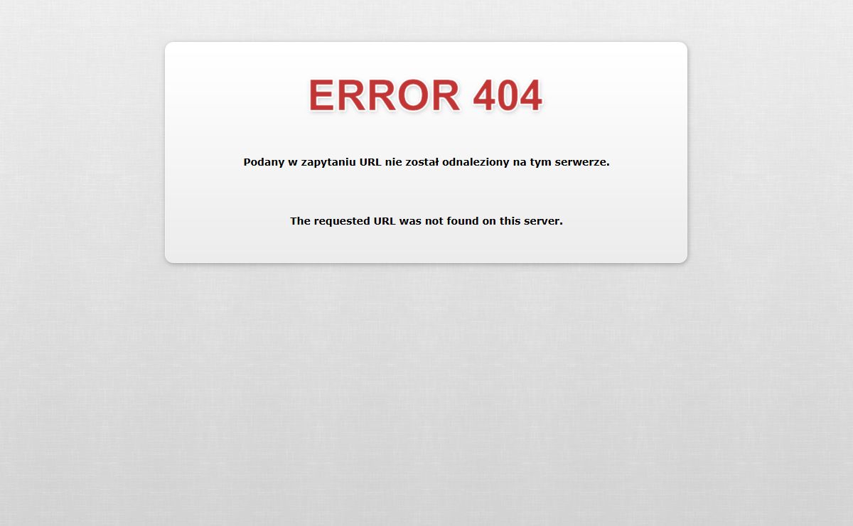 HTTP ERROR 404