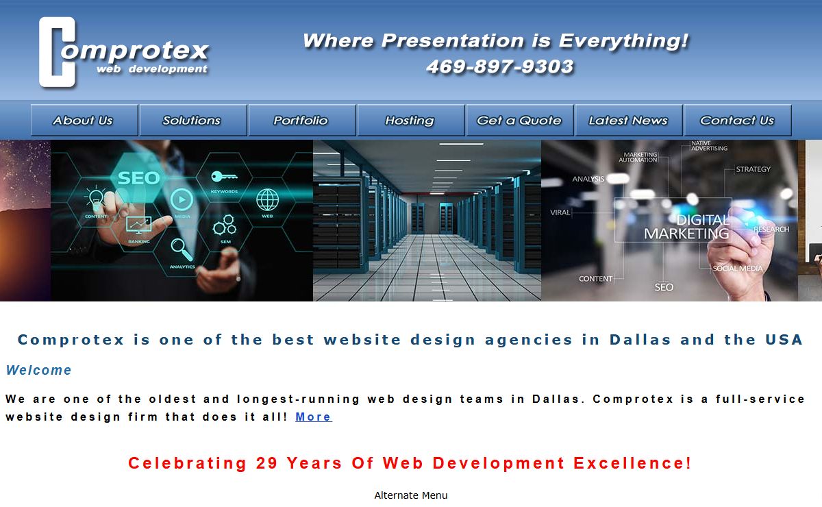 Comprotex Web Development, Dallas Area, Web Design Dallas - Affordable Custom Websites, Web Design & Digital Marketing, SEO Specialist