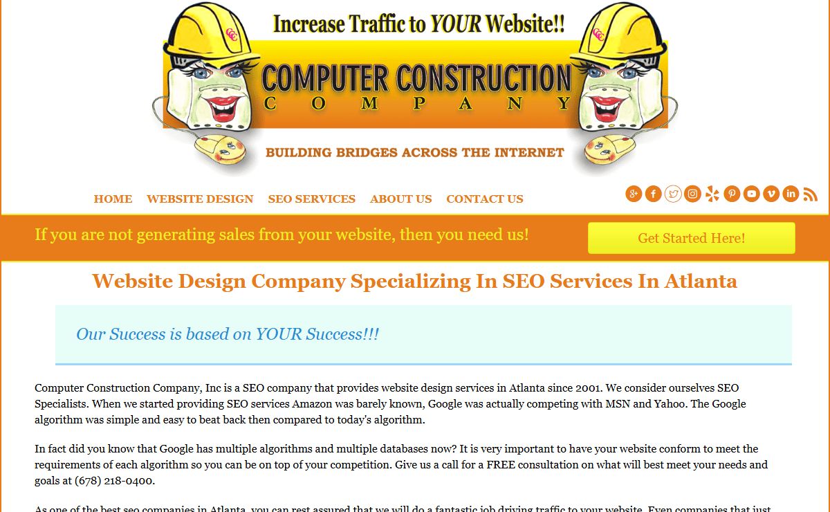 Computer Construction Company, Inc. – Digital Marketing SEO Services – Atlanta GA | We are a website design company in Atlanta specializing in SEO services, we focus on Google.
