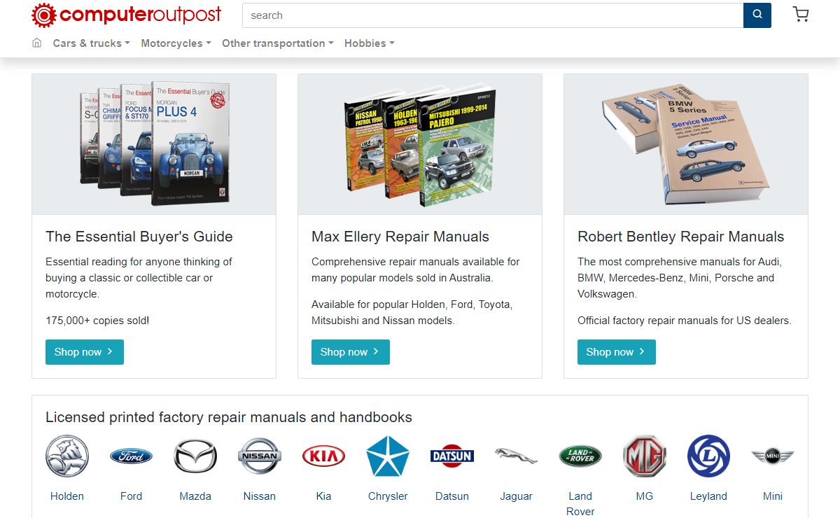Motoring books, workshop manuals and hobby book shop | Computer Outpost