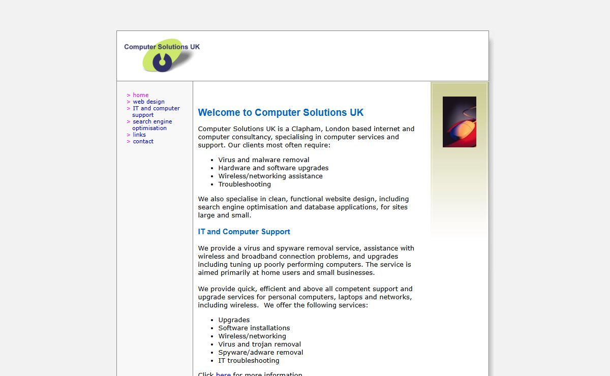 IT and Computer Support, Virus Removal London - Website Design London - Computer Solutions UK